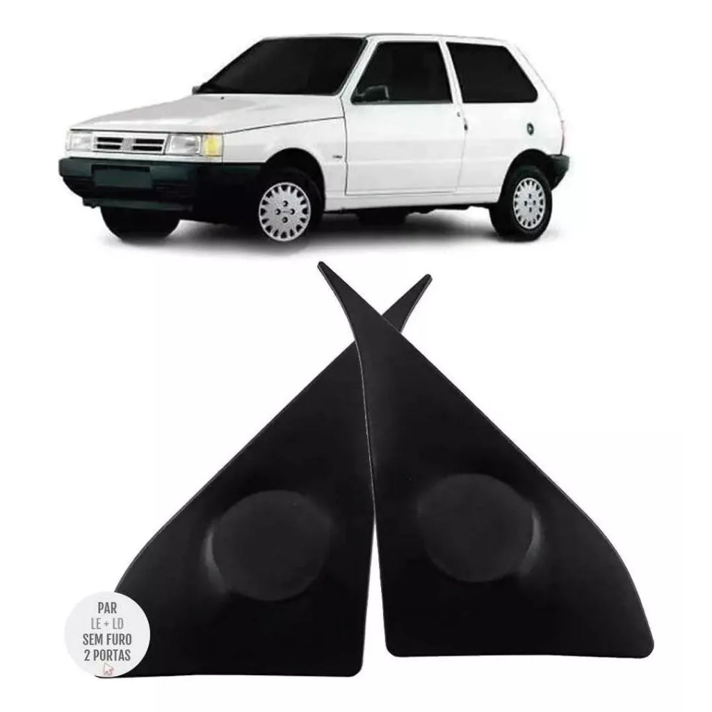 Par Acabamento Interno do Retrovisor Uno 2 Portas (Sem Furo p/ Controle) - 2000 A 2003