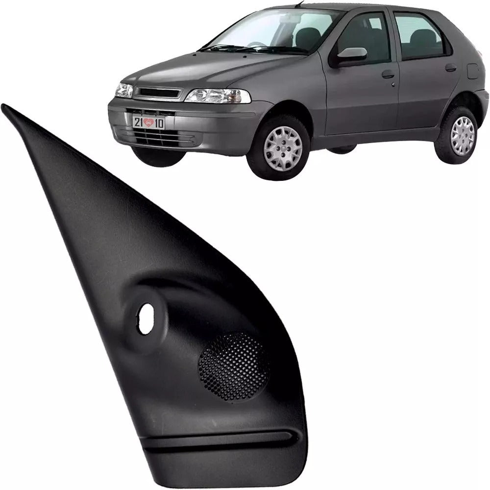 Moldura do Acabamento Interno do Retrovisor Fiat Palio Fire 4 Portas (Com Furo p/ Controle) - 1997 a 2005