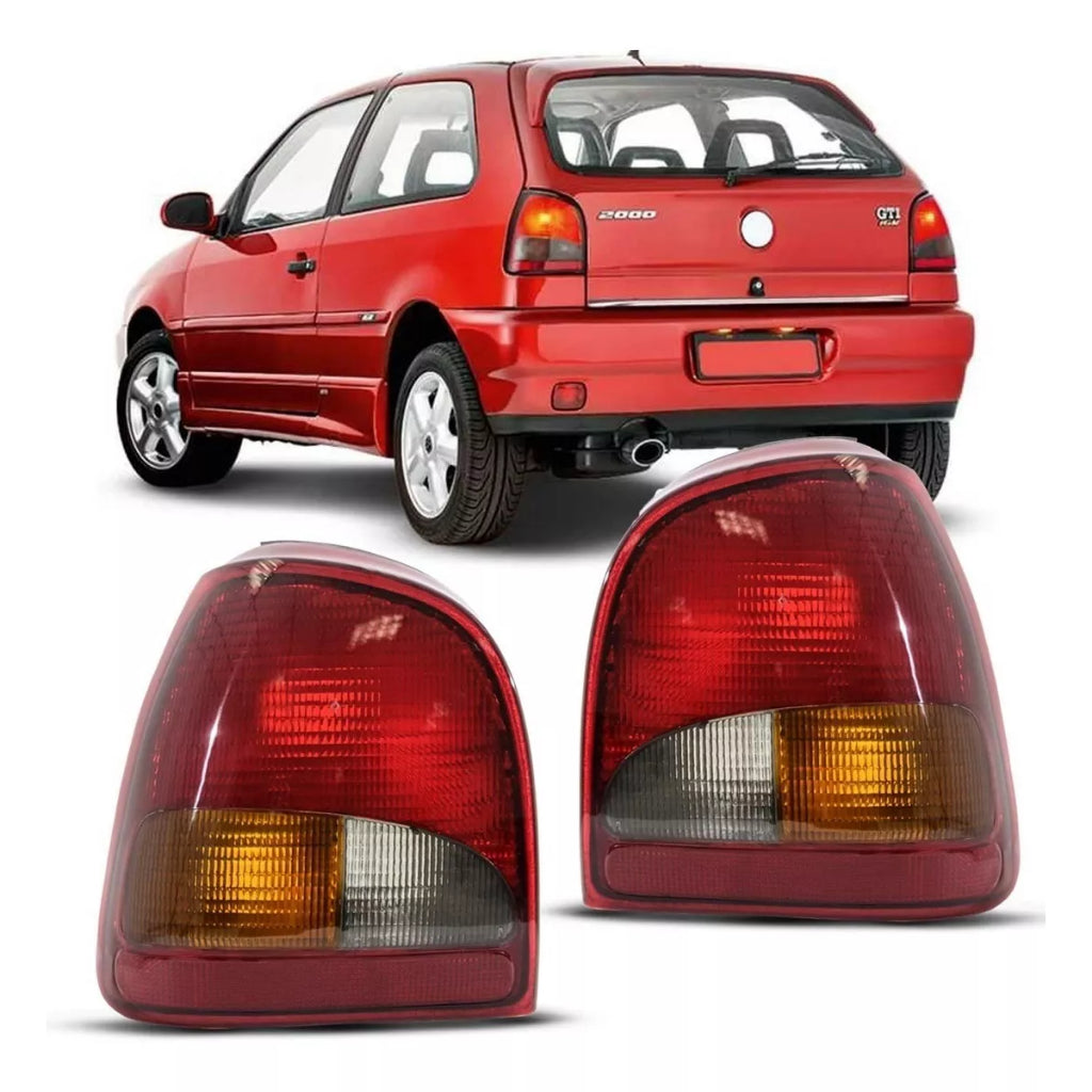 Par de Lanterna Traseira Gol G2 Bola 1995 a 1999 Rubi