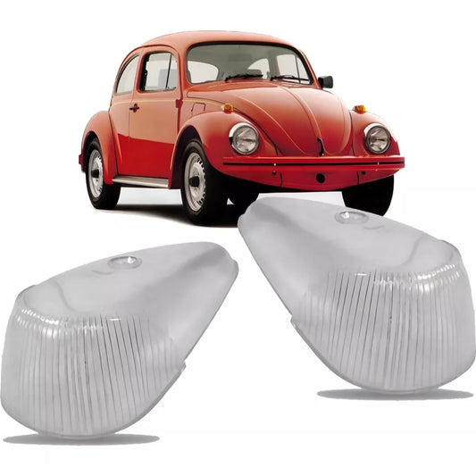 Par de Lente da Lanterna da Seta Dianteira Fusca 1970 a 1996 Cristal