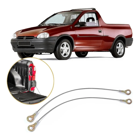 Par Cabo de Aço Tampa Traseira Pick Up Corsa