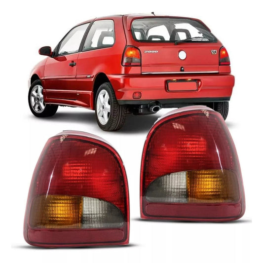 Par de Lanterna Traseira Gol G2 Bola 1995 a 1999 Rubi