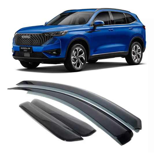 Calha De Chuva Haval H6 2023 2024 2025 4 Portas Preto Fumê