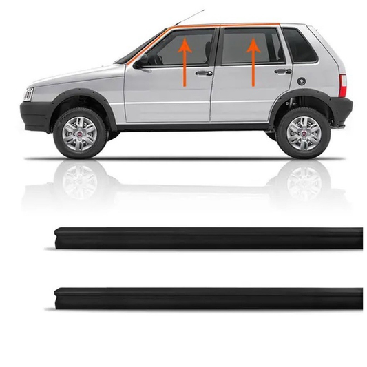 Par Pingadeira Fiat Uno 4 Portas Friso De Teto Encaixe