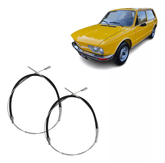 Par Cabo De Freio De Mão Vw Brasilia / Variant I / Tl Até 1977